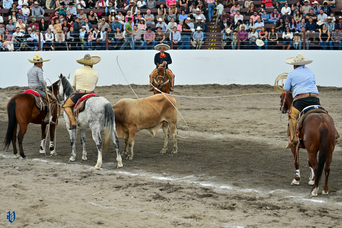 Precioso remate de pial de ruedo de Diego Muñoz, completando la terna de Rancho El Pitayo